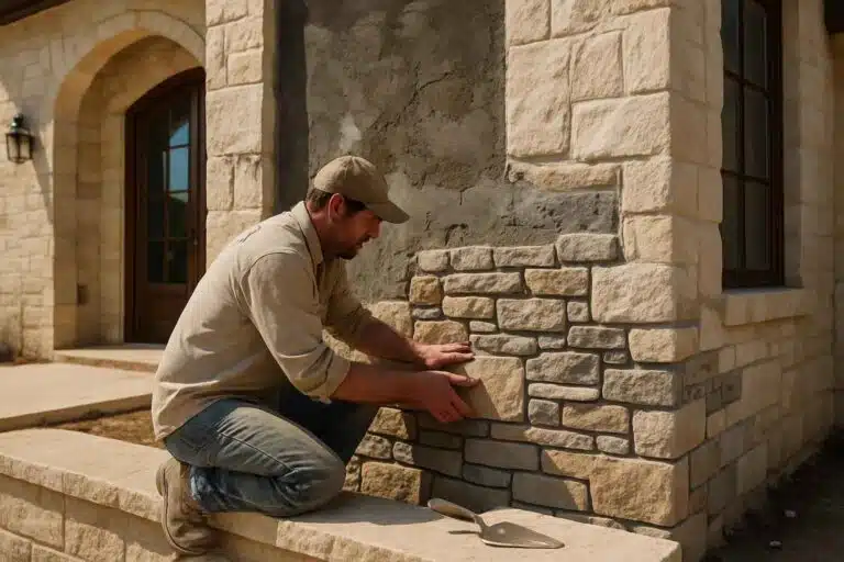 stone veneer installation service in doss tx