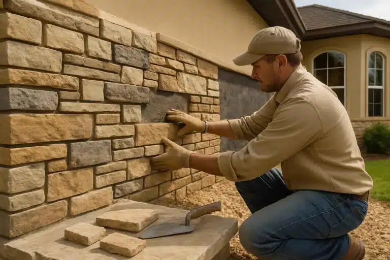stone veneer installation service in harper tx