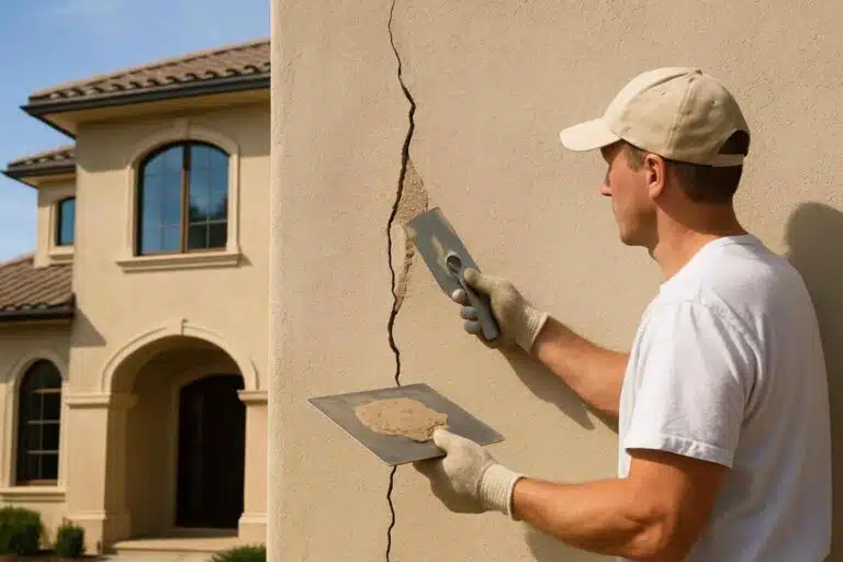 stucco crack repair service in comfort tx