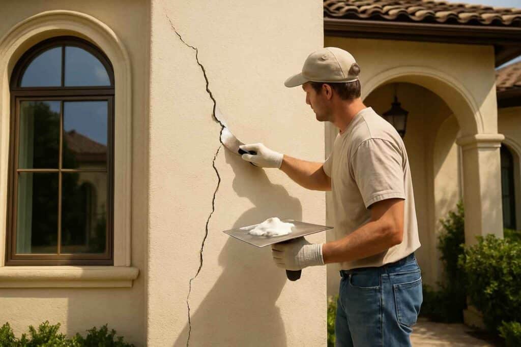 stucco crack repair service in doss tx