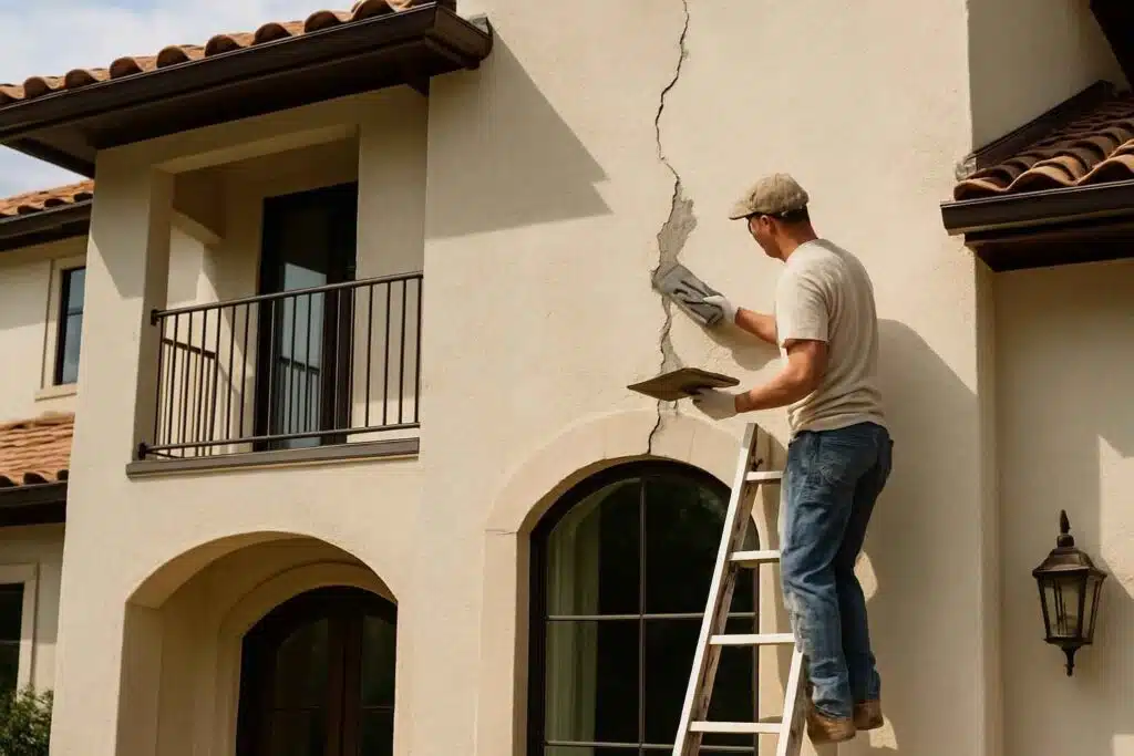 stucco crack repair service in harper tx