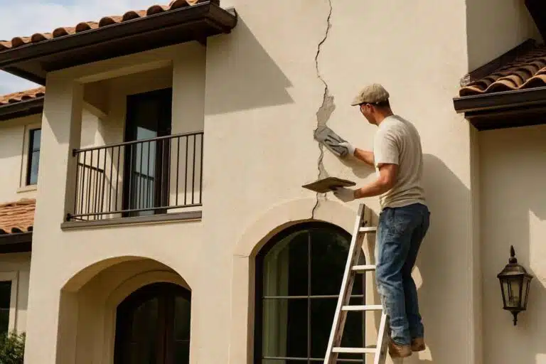 stucco crack repair service in harper tx