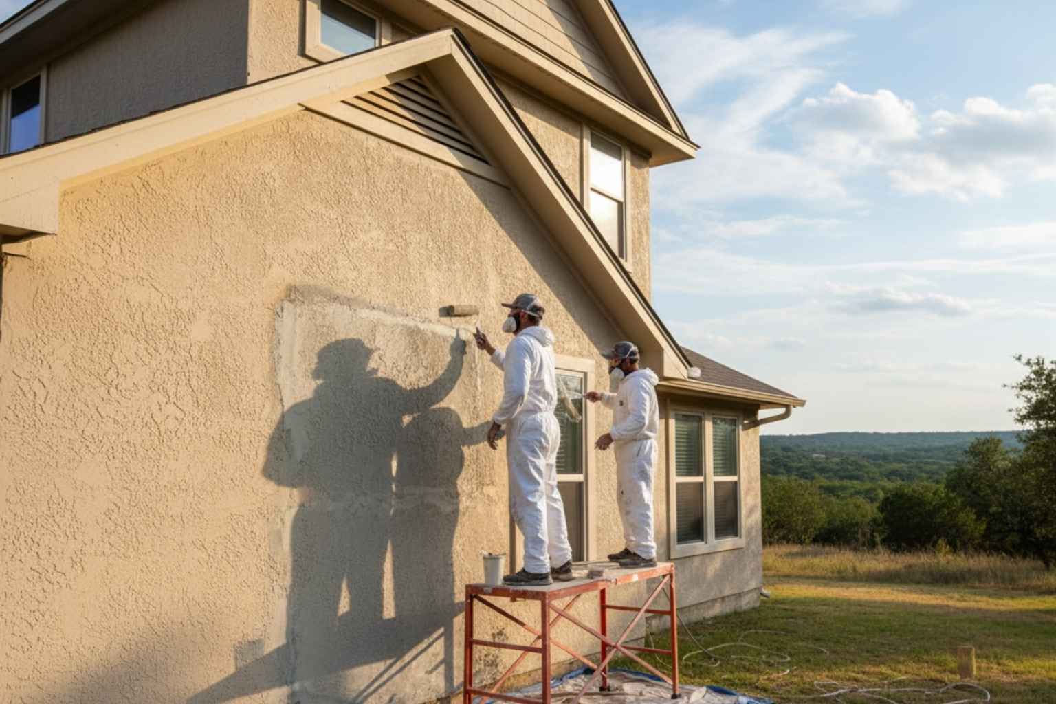 Stucco Repair Paint Service In Waring TX