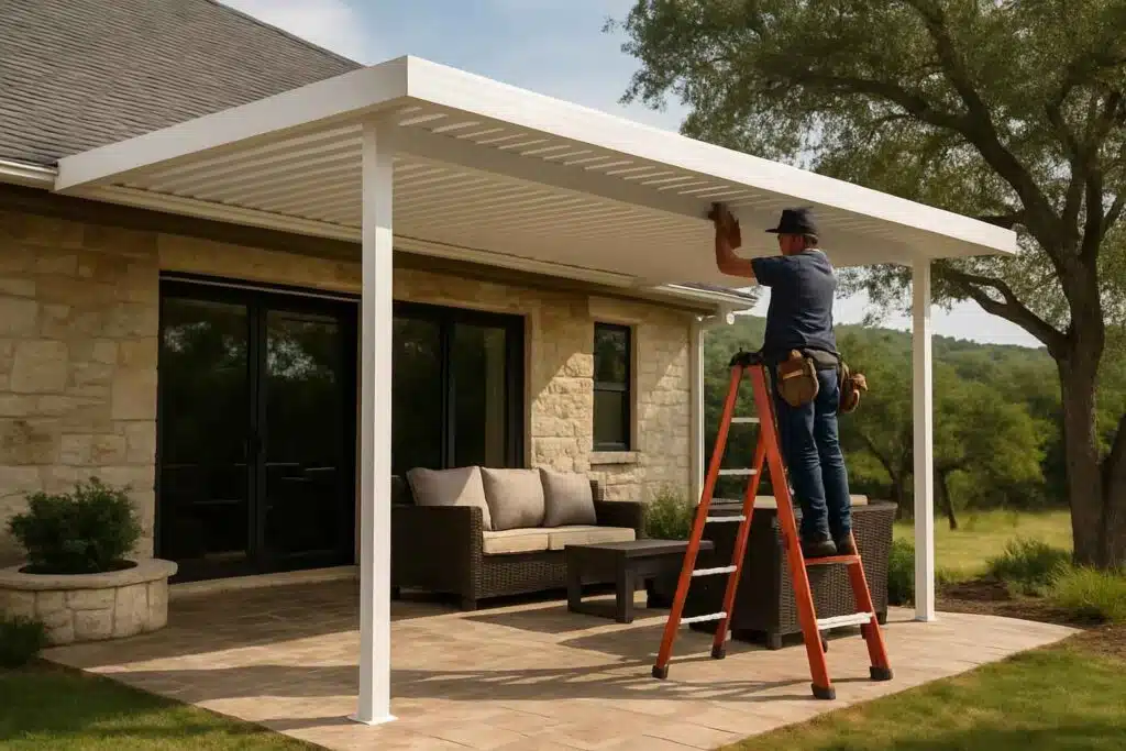 aluminum patio cover installer in sisterdale tx