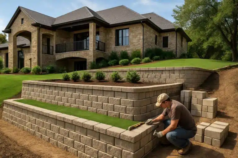 Retaining Wall Contractor In Center Point TX block retaining wall builder in center point tx