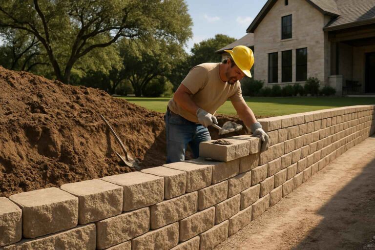 block retaining wall builder in waring tx