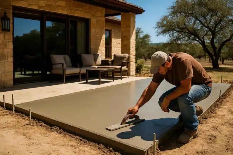 concrete patio installation service in johnson city tx