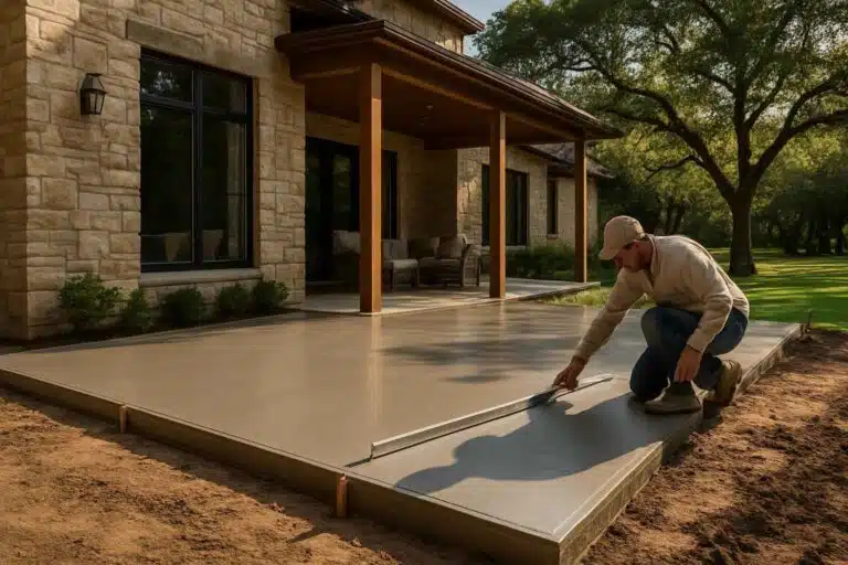 concrete patio installation service in waring tx