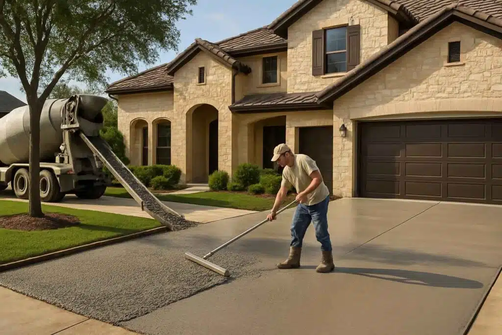 new driveway pour service in ingram tx