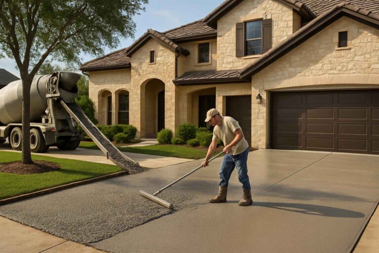 new driveway pour service in ingram tx