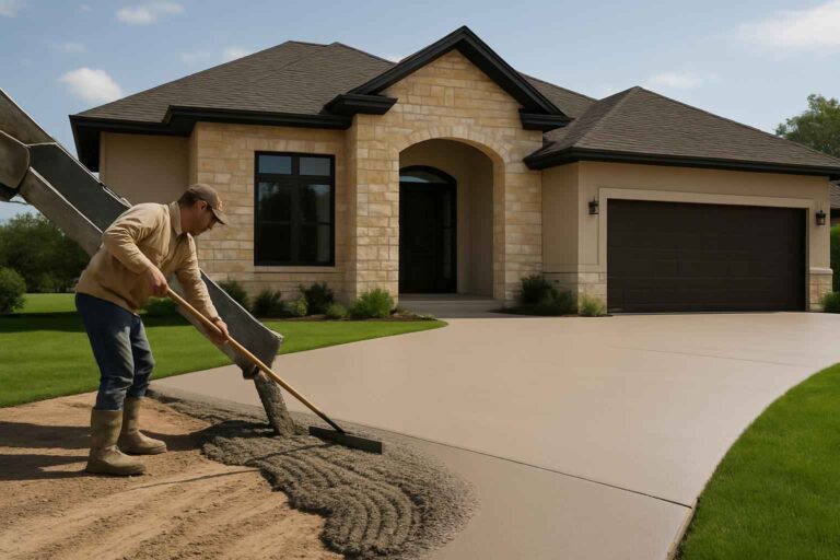 new driveway pour service in johnson city tx