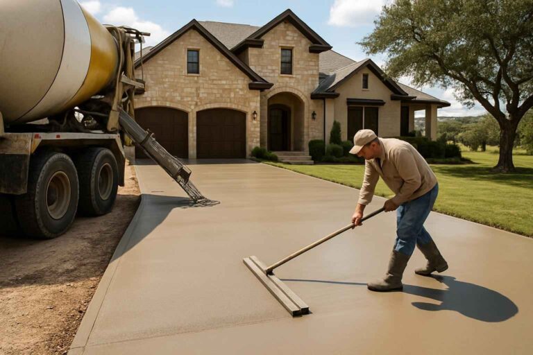 new driveway pour service in sisterdale tx