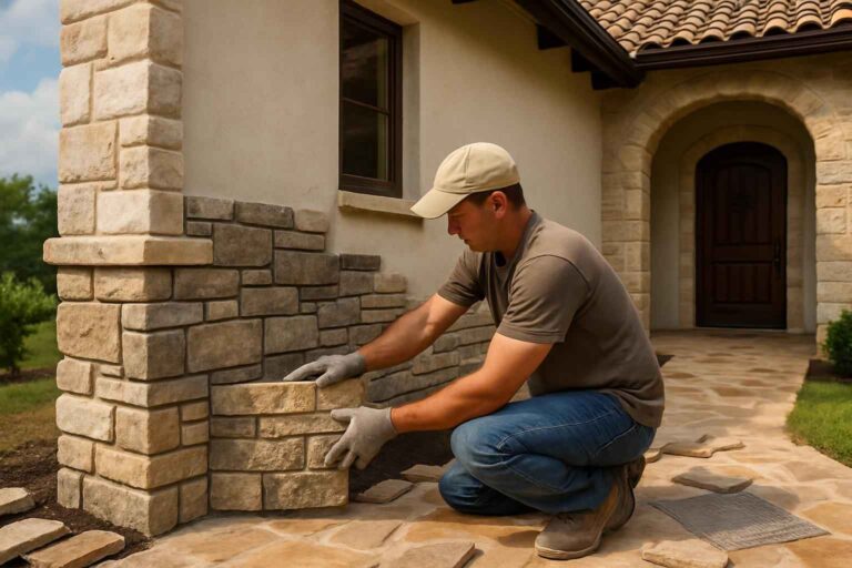 stone veneer installation service in ingram tx