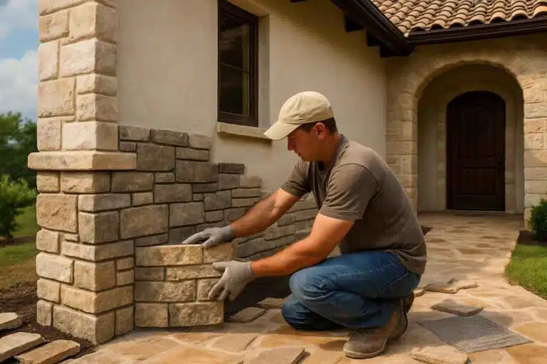 stone veneer installation service in ingram tx