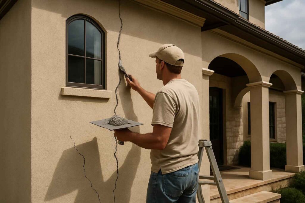stucco crack repair service in kerrville tx