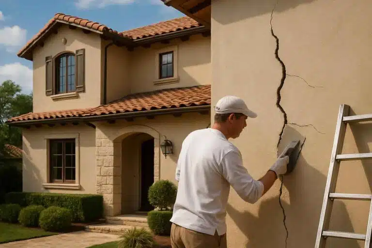 stucco crack repair service in sisterdale tx