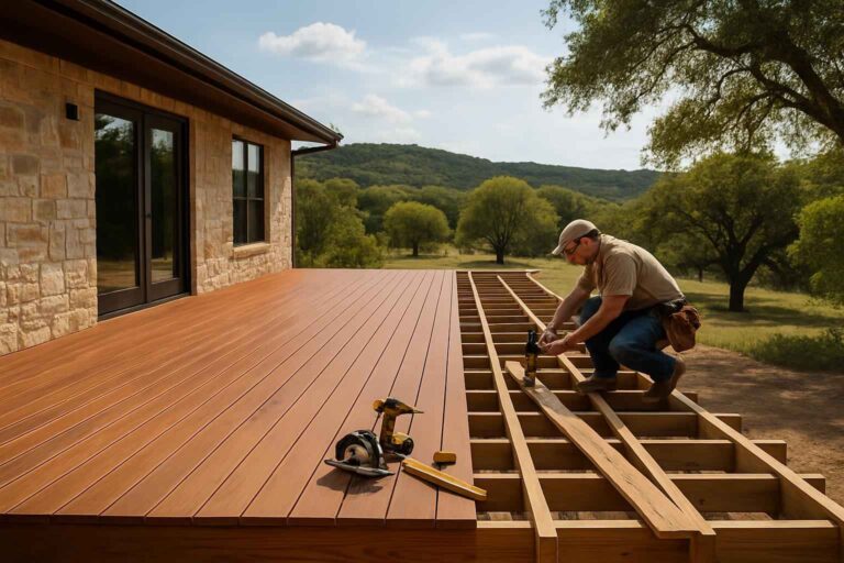 Deck Construction Contractor In Ingram TX wood deck builder in ingram tx