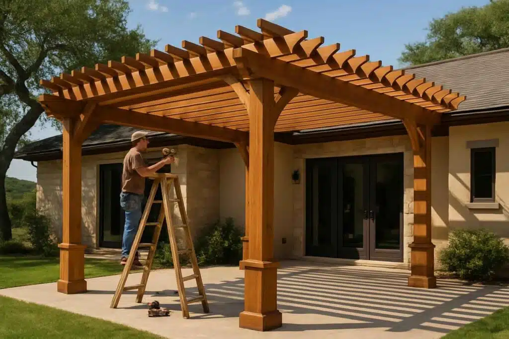 wood pergola builder in camp verde tx