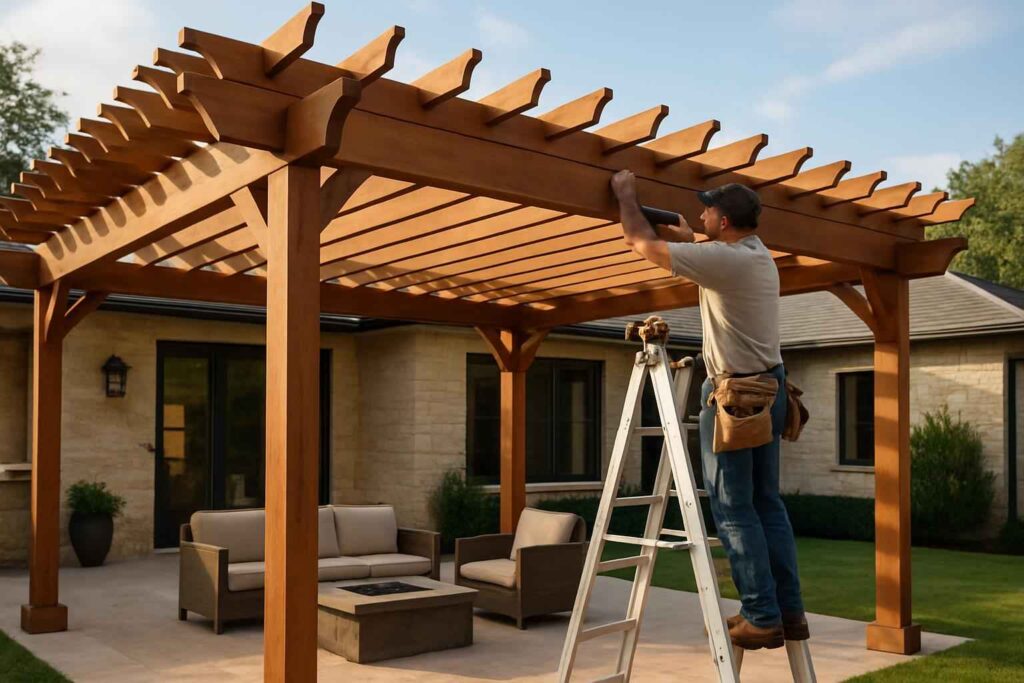 wood pergola builder in johnson city tx