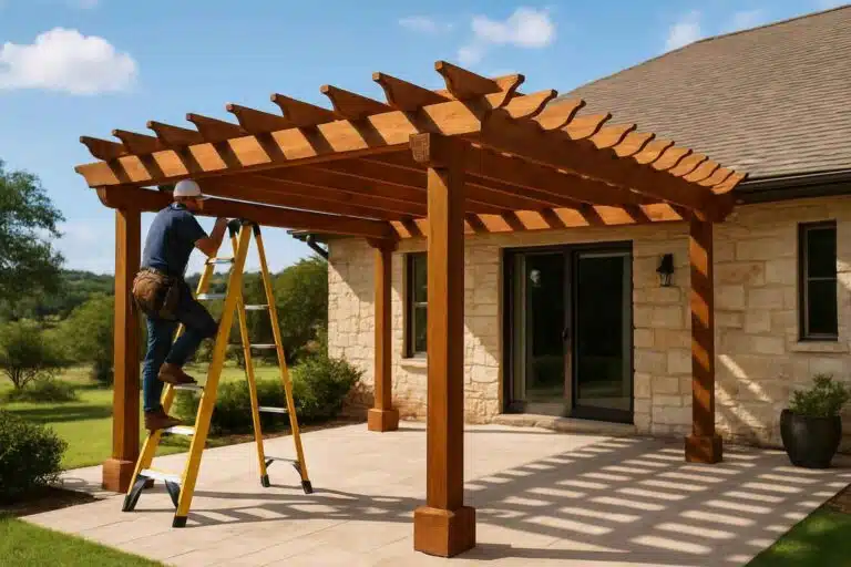 wood pergola builder in sisterdale tx