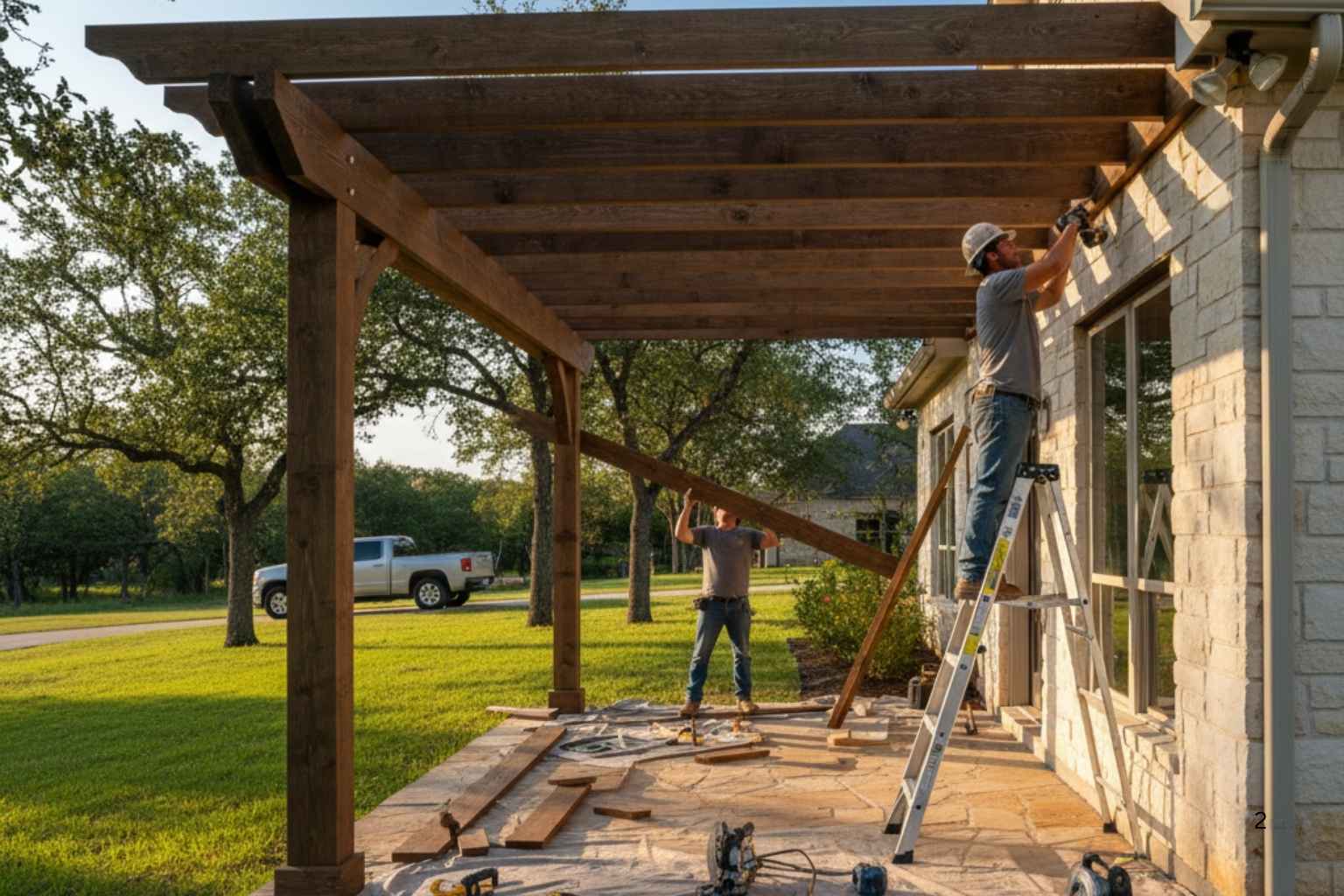 Attached Pergola Installer In Round Mountain TX