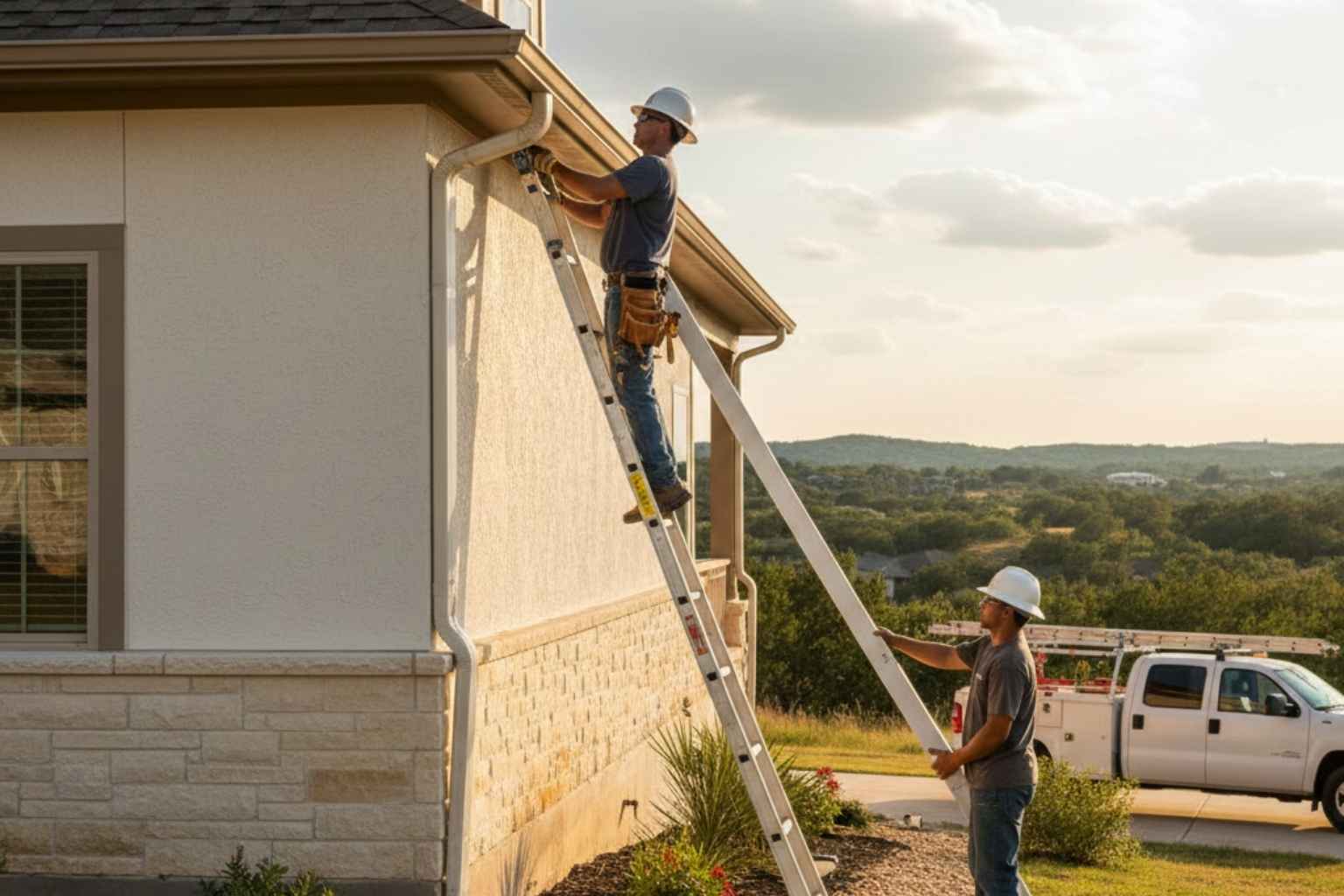 Gutter Installation Contractor In Blanco TX Downspout Installation Service In Blanco TX