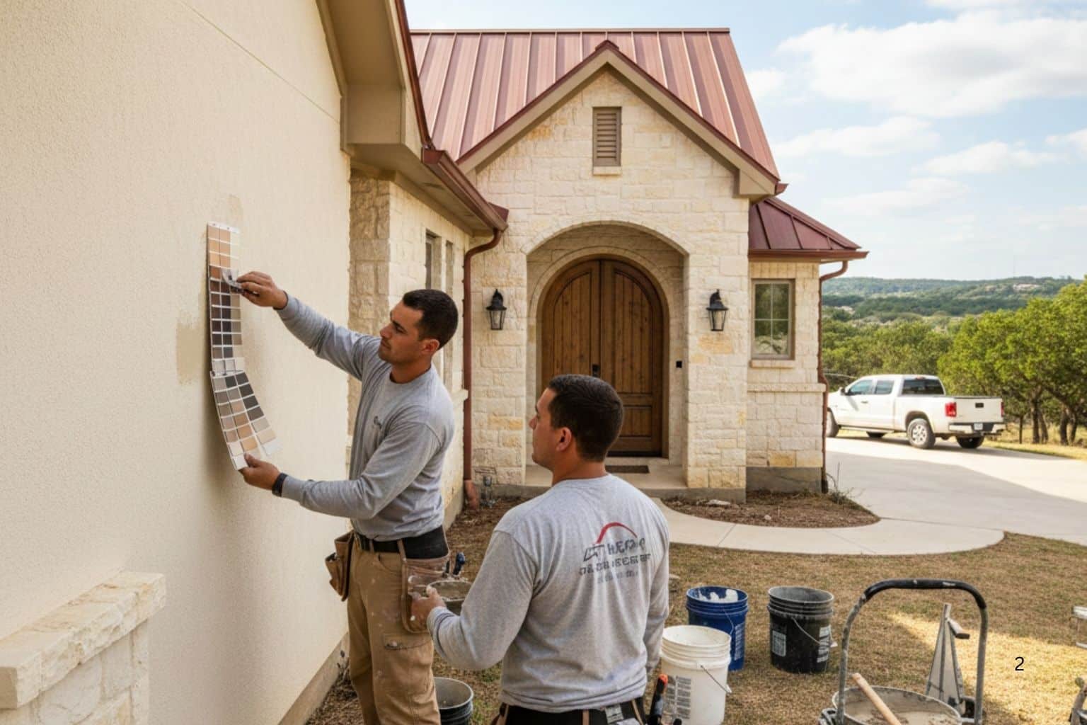 Stucco Repair Contractor In Boerne TX Stucco Color Match Service in Boerne TX