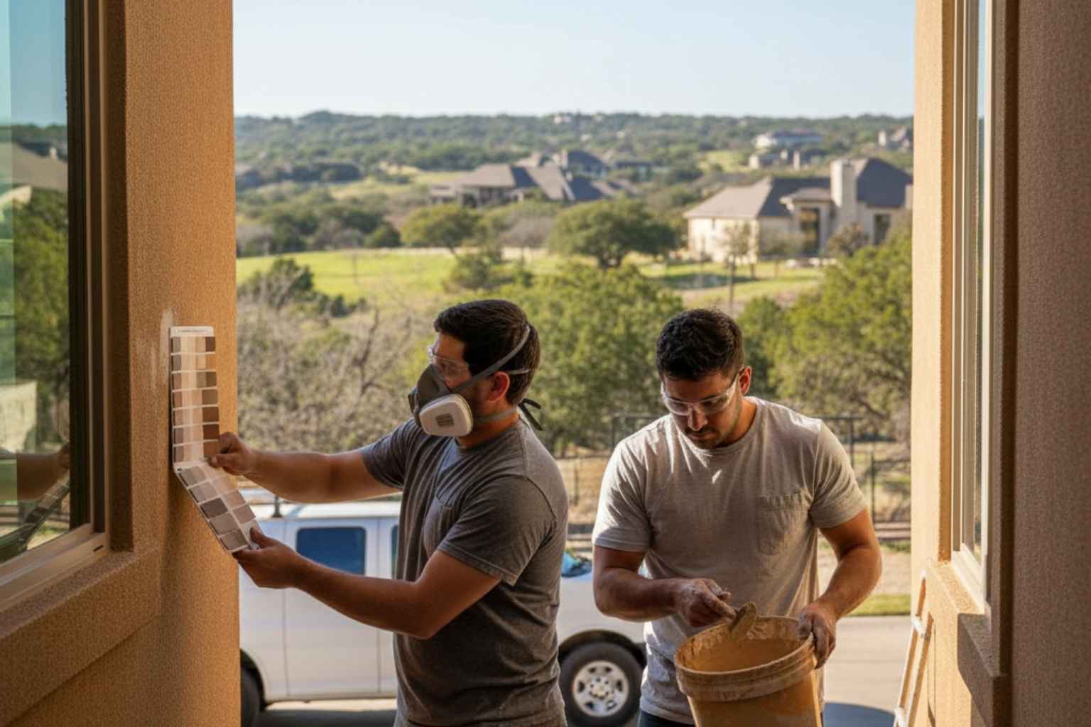 Stucco Color Match Service in Cypress Mill TX