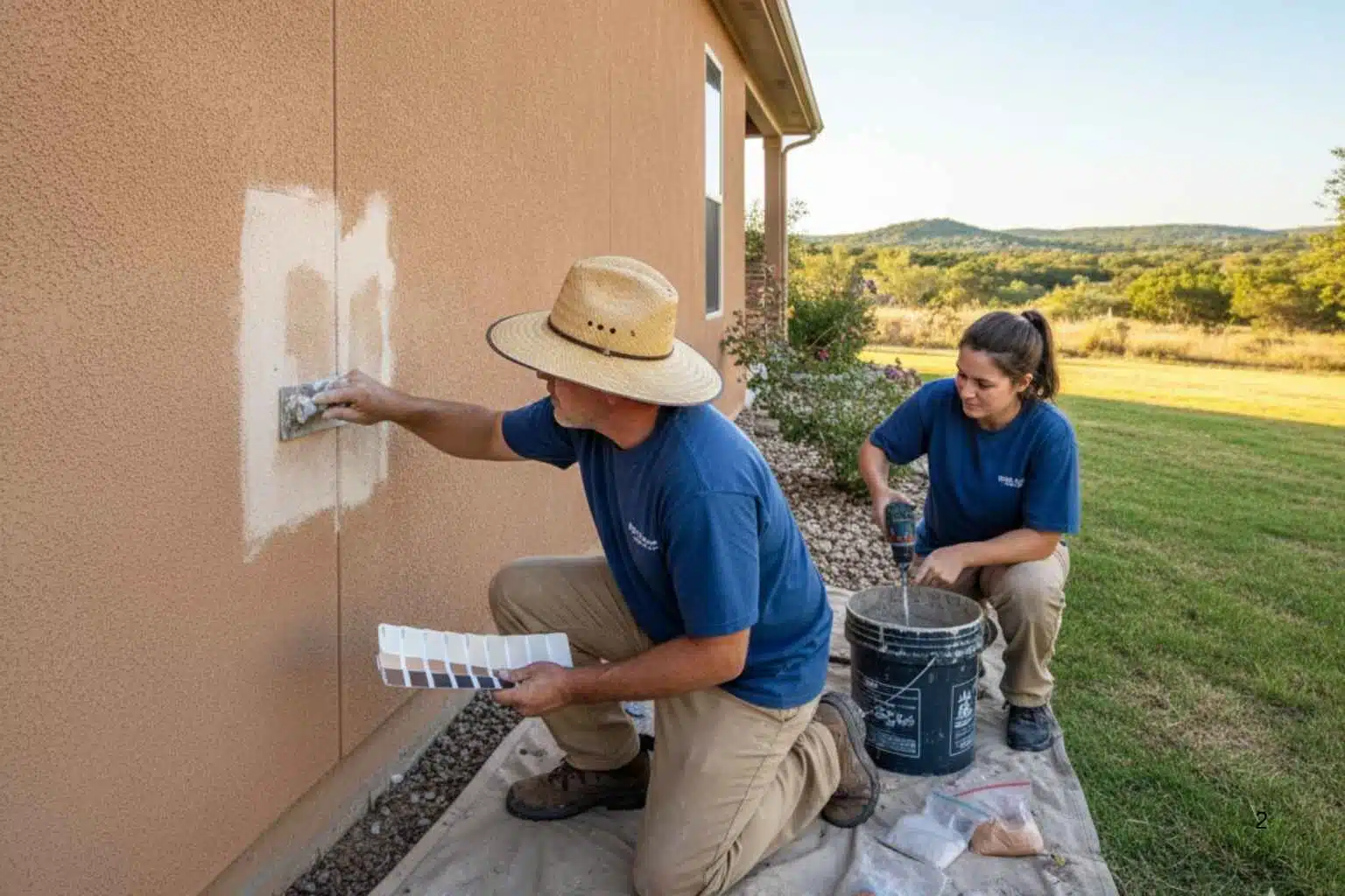 Stucco Color Match Service in Round Mountain TX