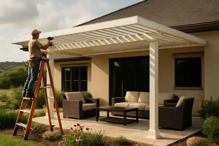 aluminum patio cover installer in blanco tx