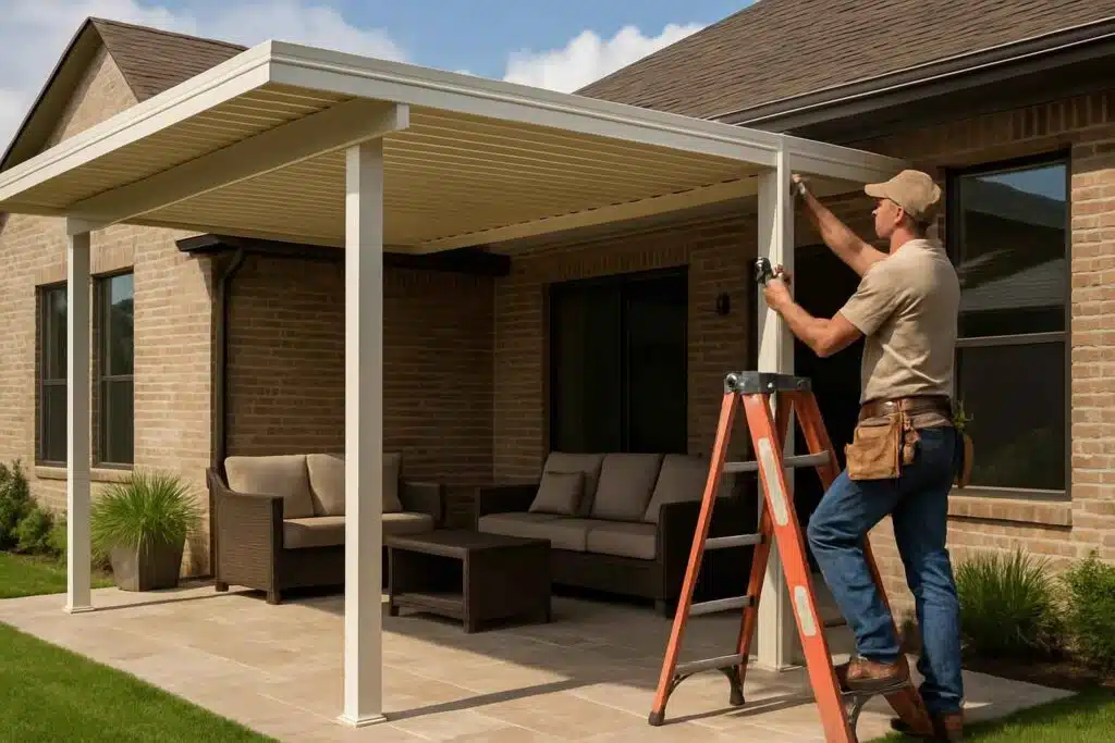 aluminum patio cover installer in cypress mill tx