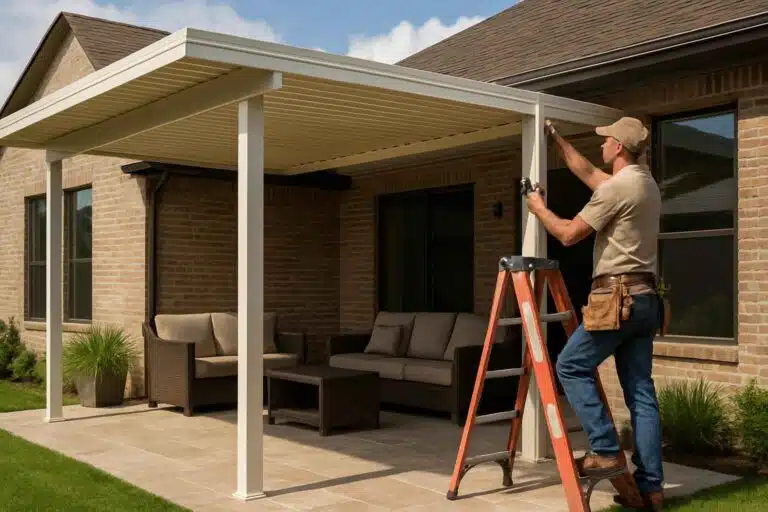 aluminum patio cover installer in cypress mill tx