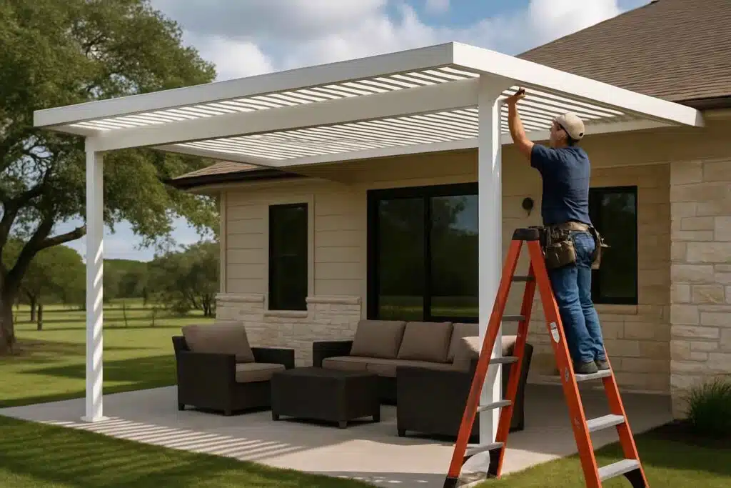 aluminum patio cover installer in hunt tx