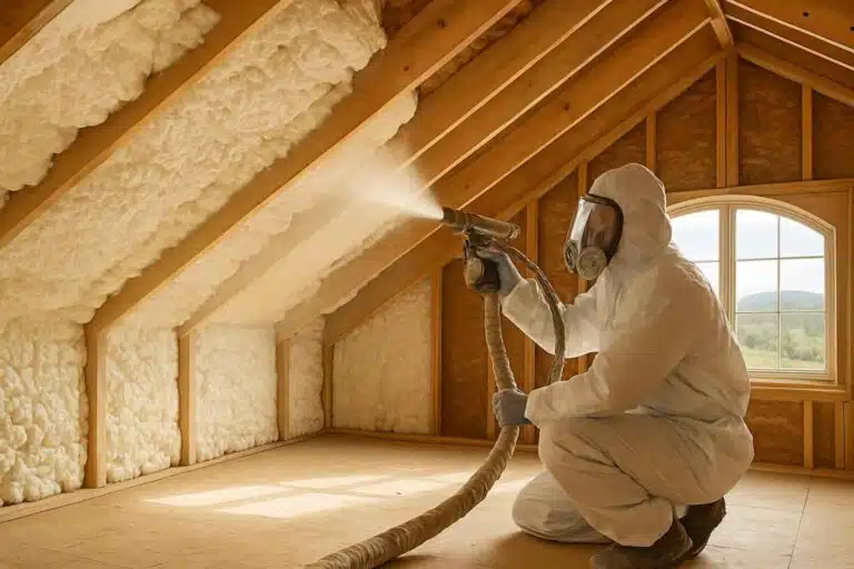 attic spray foam installer in round mountain tx