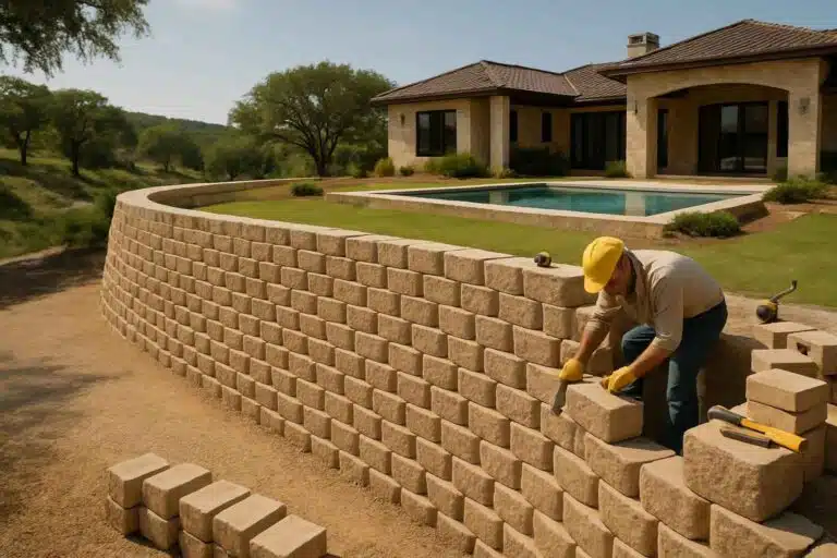 Retaining Wall Contractor In Kendalia TX block retaining wall builder in kendalia tx
