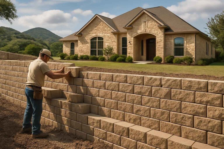 block retaining wall builder in round mountain tx