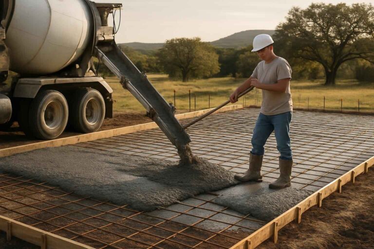 Concrete Slabs Foundations Contractor In Hunt TX concrete slab pouring company in hunt tx