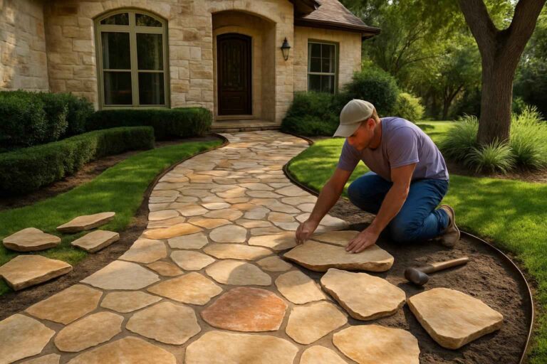 Path Walkway Contractor In Boerne TX flagstone walkway installer in boerne tx