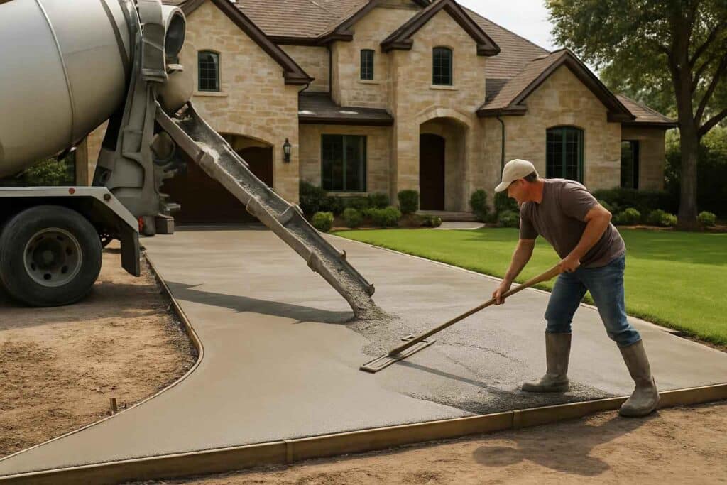 new driveway pour service in boerne tx