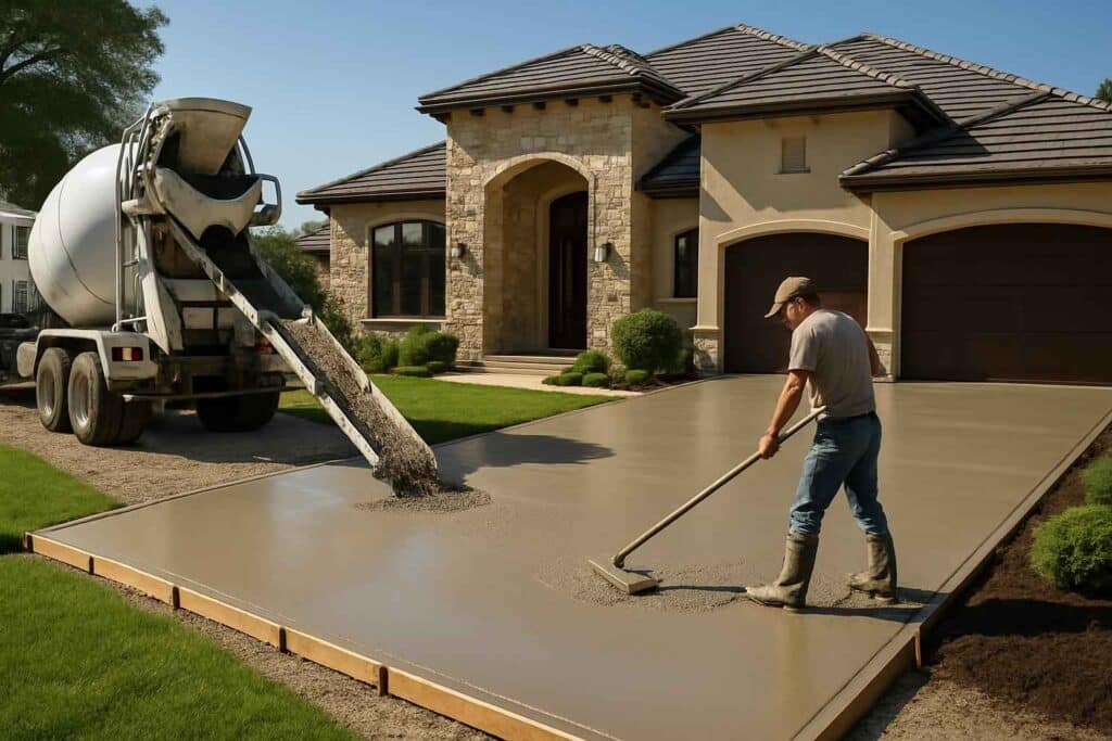 new driveway pour service in kendalia tx