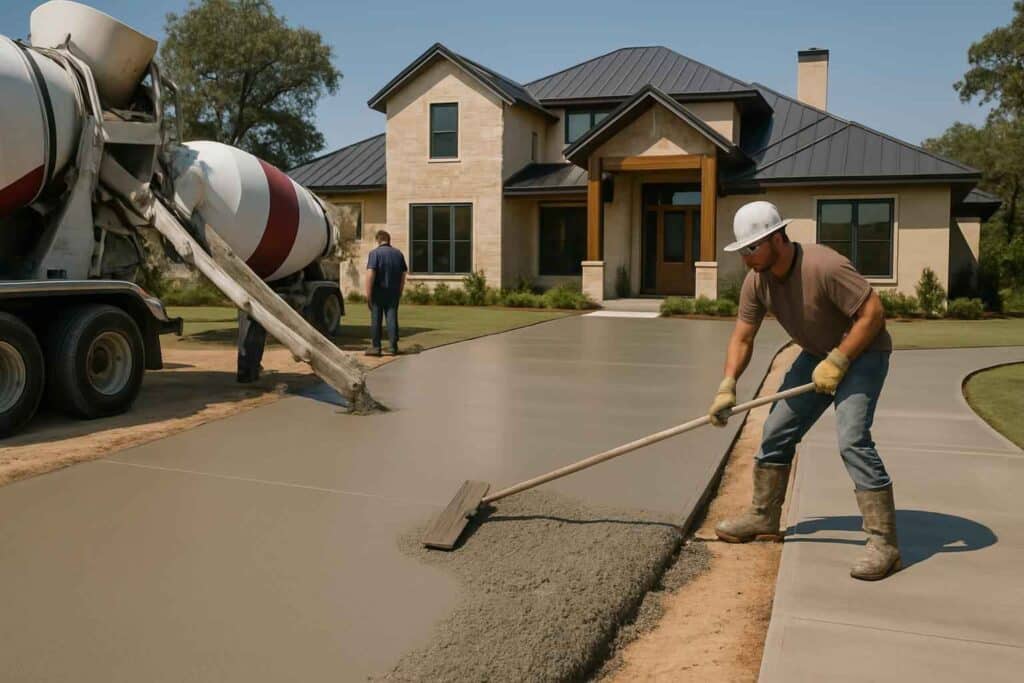 new driveway pour service in round mountain tx