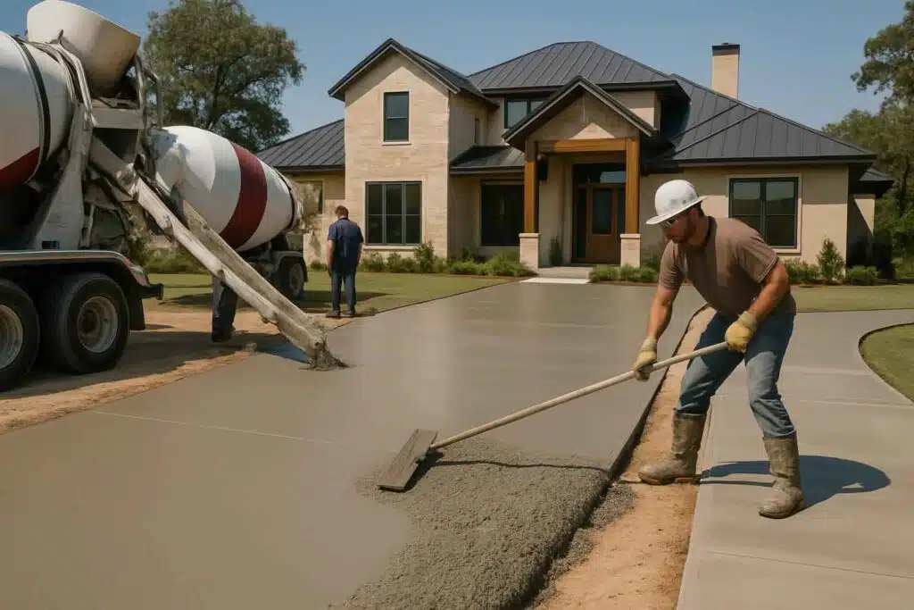 new driveway pour service in round mountain tx