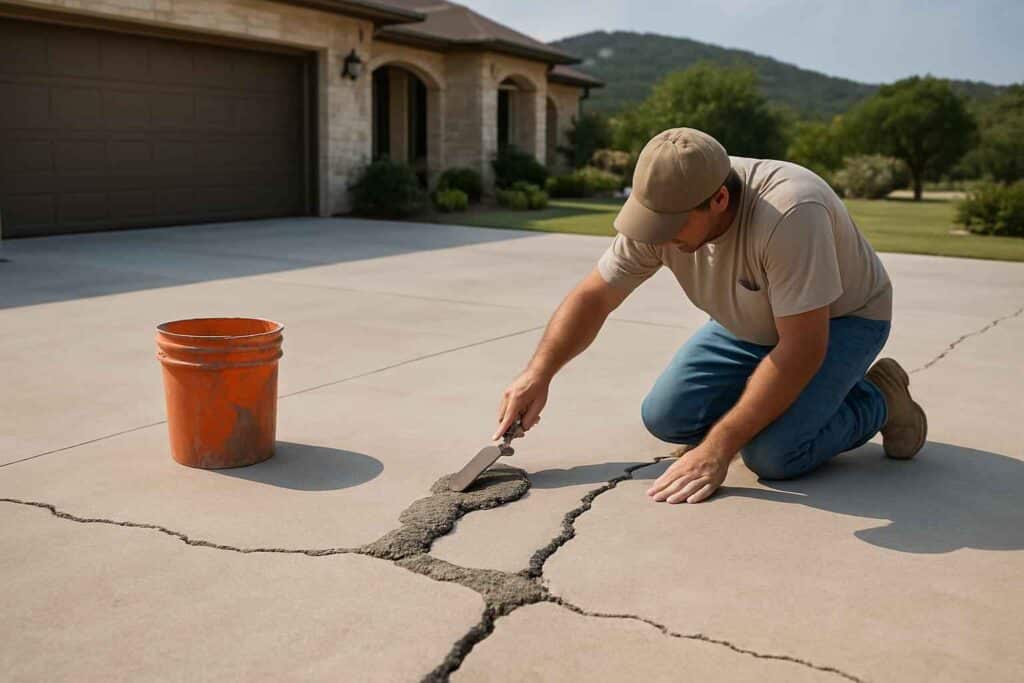 slab crack repair service in round mountain tx