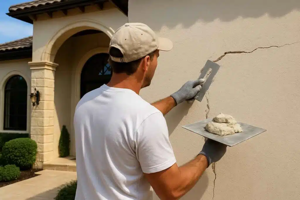 stucco crack repair service in blanco tx