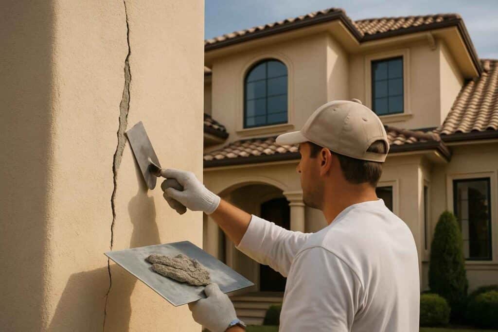 stucco crack repair service in cypress mill tx