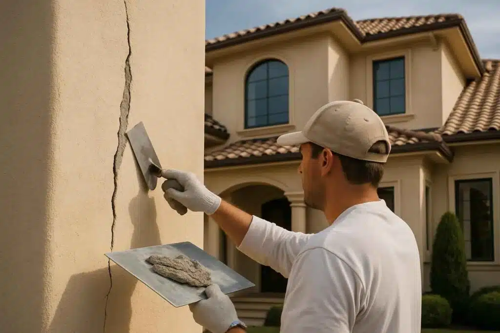 stucco crack repair service in cypress mill tx