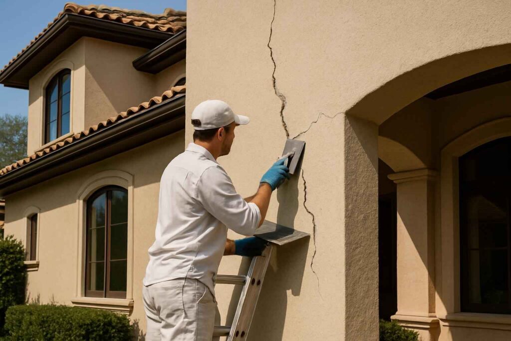 stucco crack repair service in kendalia tx