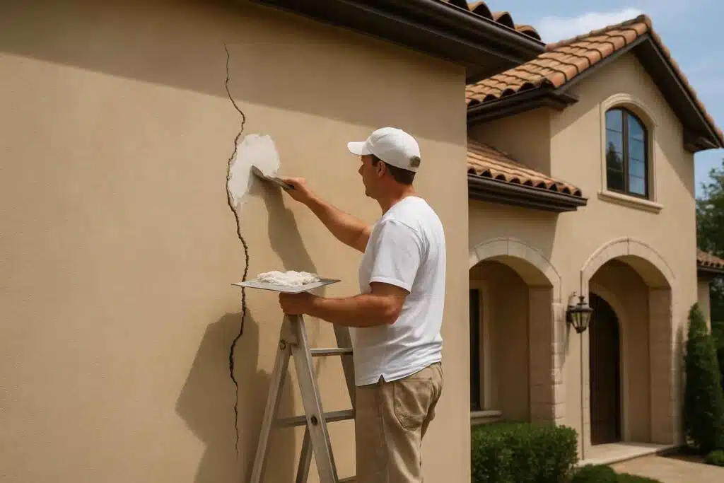 stucco crack repair service in mountain home tx