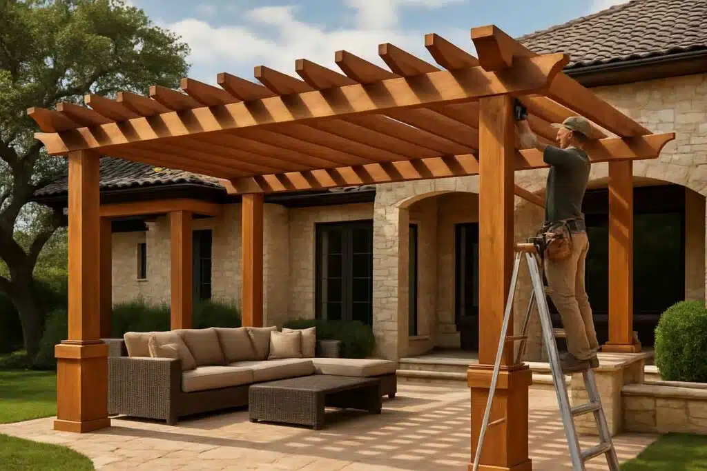 wood pergola builder in boerne tx