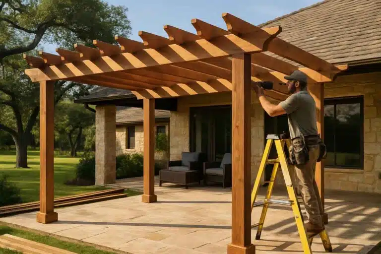 wood pergola builder in hunt tx